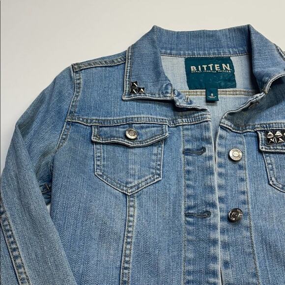 BITTEN Womens Small Blue Jean Jacket - Picture 4 of 5